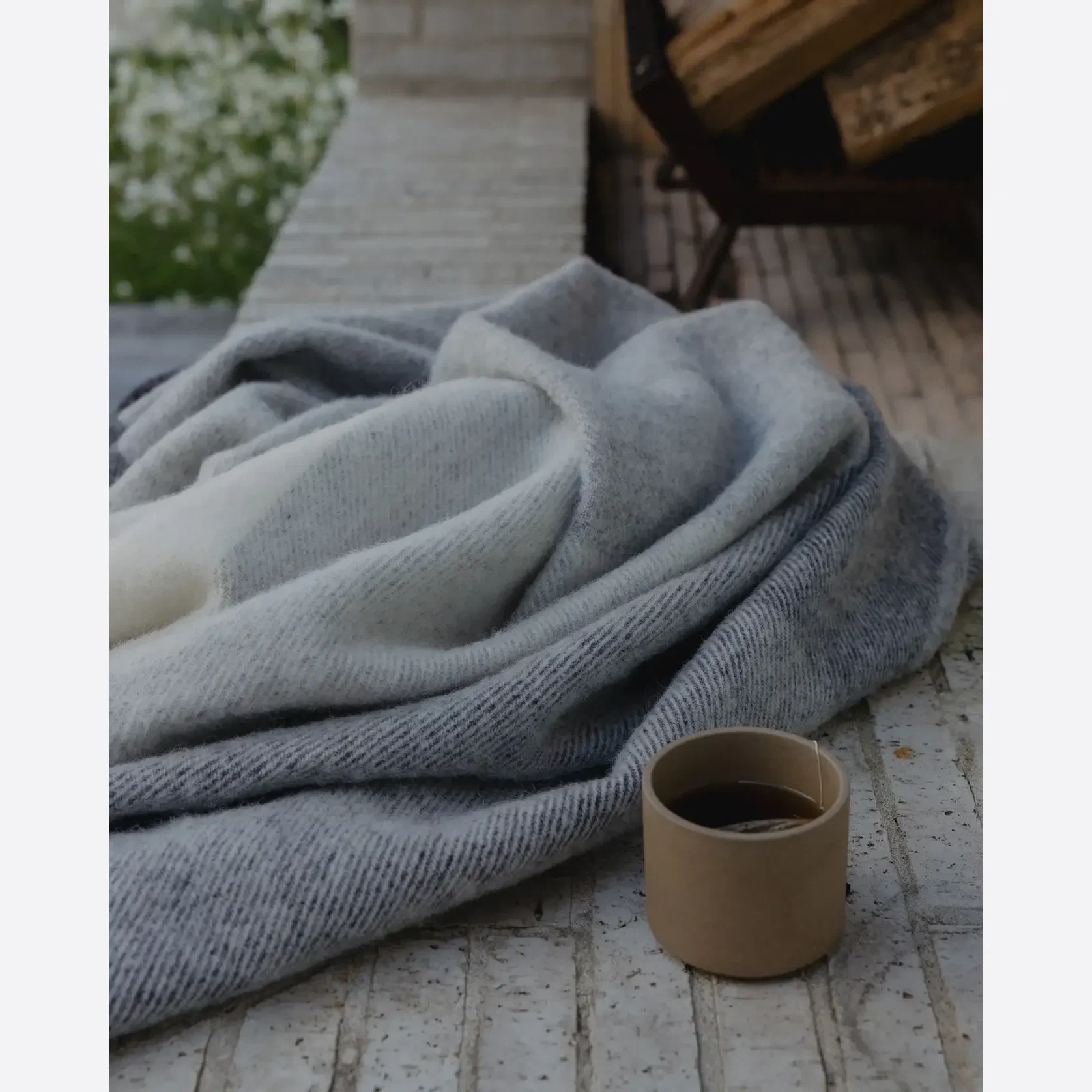 Weave Bayswater NZ Wool Throw Blanket - Charcoal gallery detail image