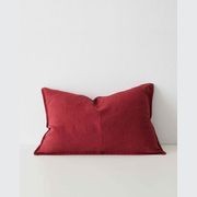 Weave Home European Linen Como Cushion - Rhubarb | Square and Lumbar | Three Sizes gallery detail image