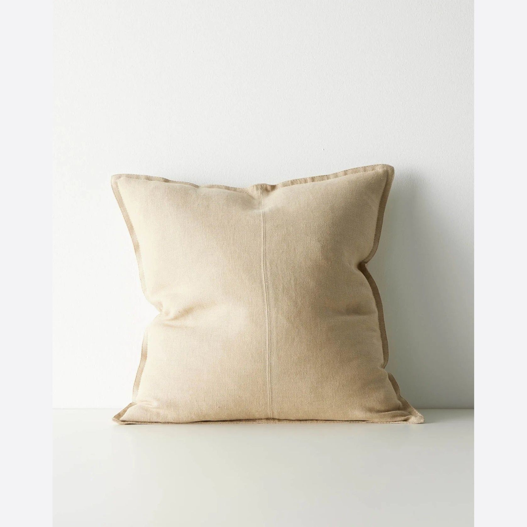 Weave European Linen  Como Cushion - Sandstone | Three Sizes gallery detail image