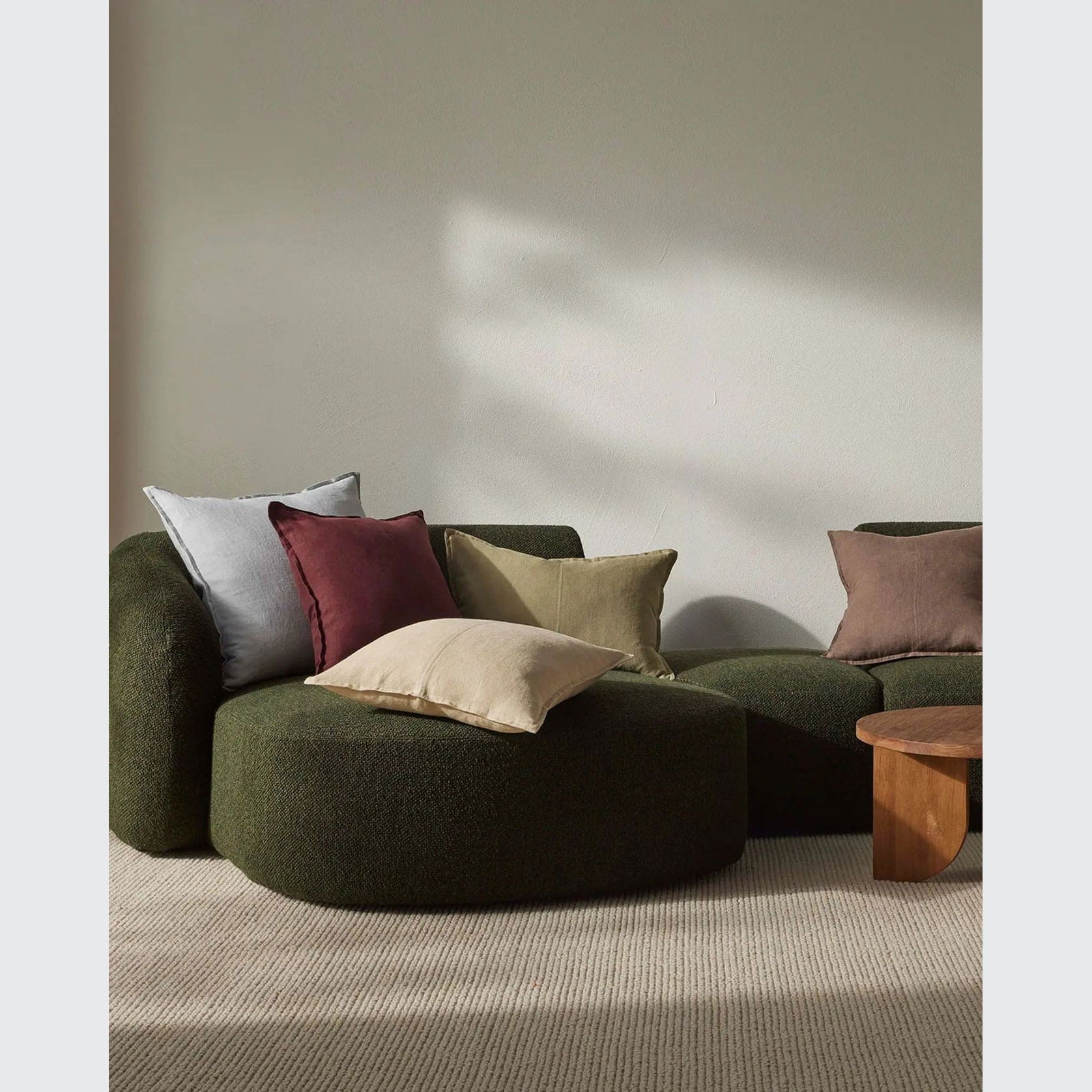 Weave European Linen Como Cushion - Sandstone | Three Sizes gallery detail image