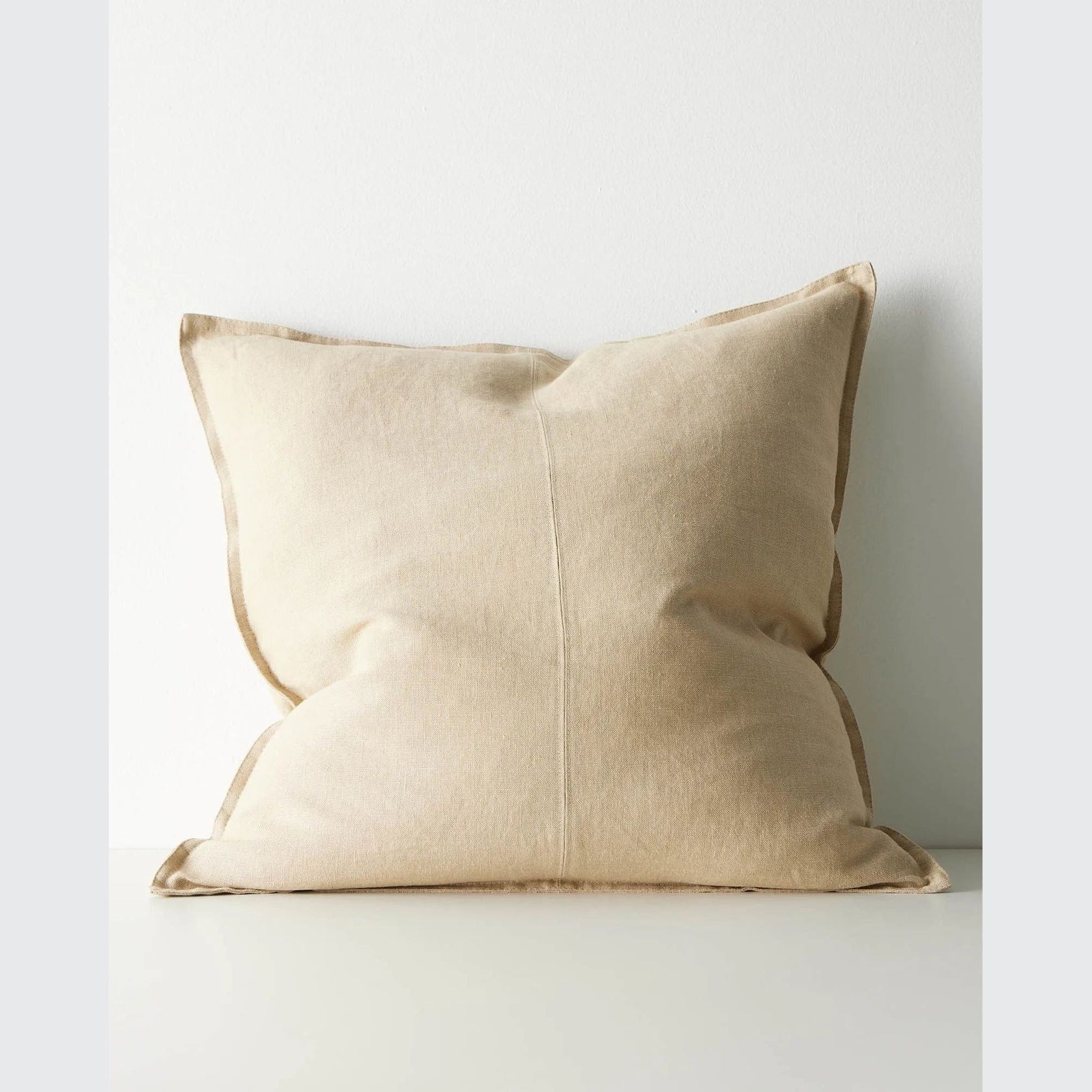 Weave European Linen Como Cushion - Sandstone | Three Sizes gallery detail image