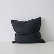 Weave Home European Linen Como Cushion - Shadow | Square and Lumbar | Three Sizes gallery detail image