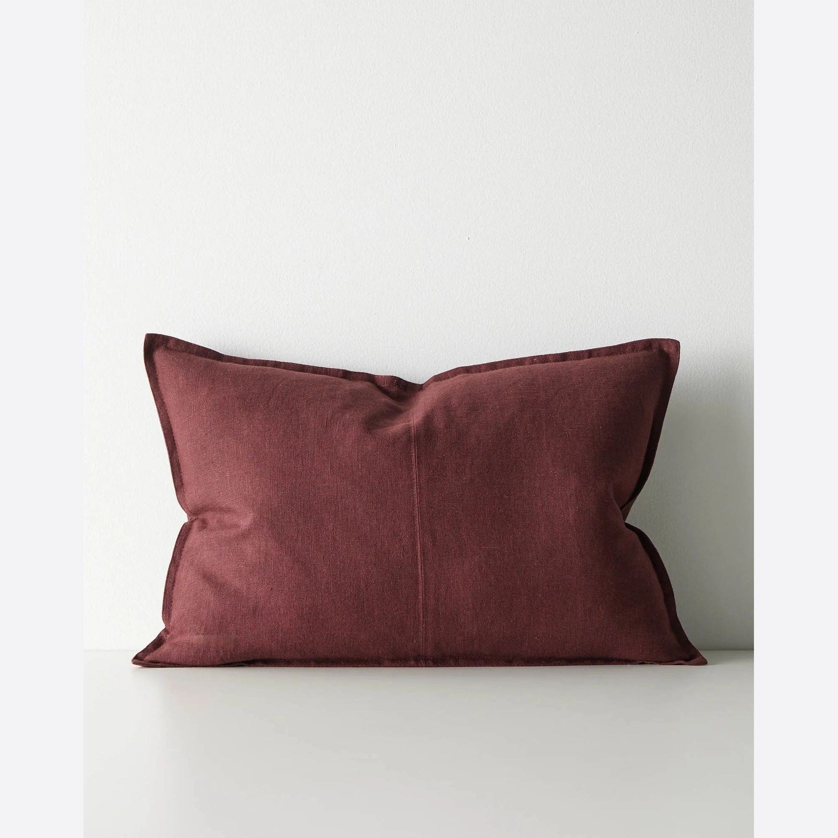 Weave European Linen Como Cushion - Garnet  | Three Sizes gallery detail image