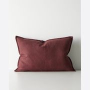 Weave European Linen Como Cushion - Garnet  | Three Sizes gallery detail image