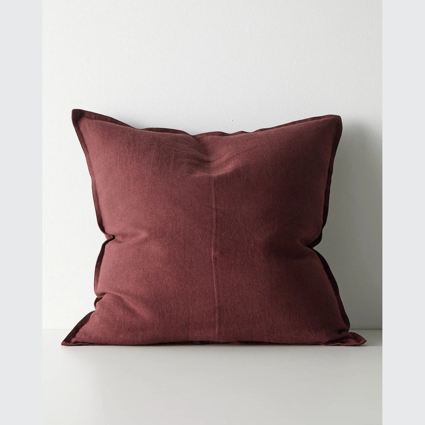 Weave European Linen Como Cushion - Garnet | Three Sizes gallery detail image