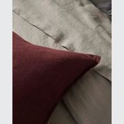 Weave European Linen Como Cushion - Garnet | Three Sizes gallery detail image