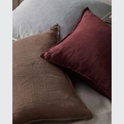 Weave European Linen Como Cushion - Garnet | Three Sizes gallery detail image