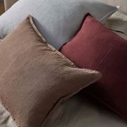 Weave European Linen Como Cushion - Garnet  | Three Sizes gallery detail image