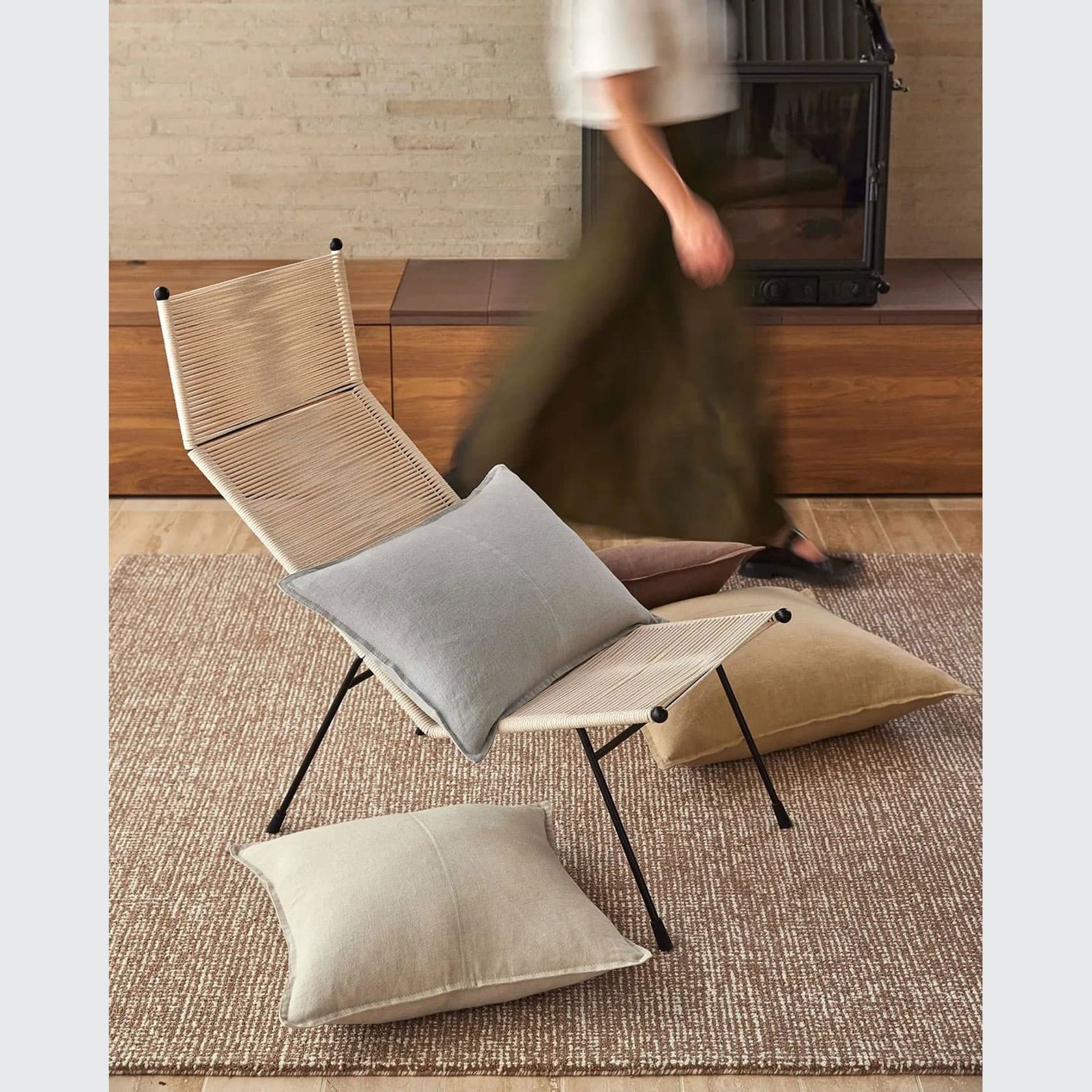 Weave European Linen Como Cushion - Haze | Three Sizes gallery detail image