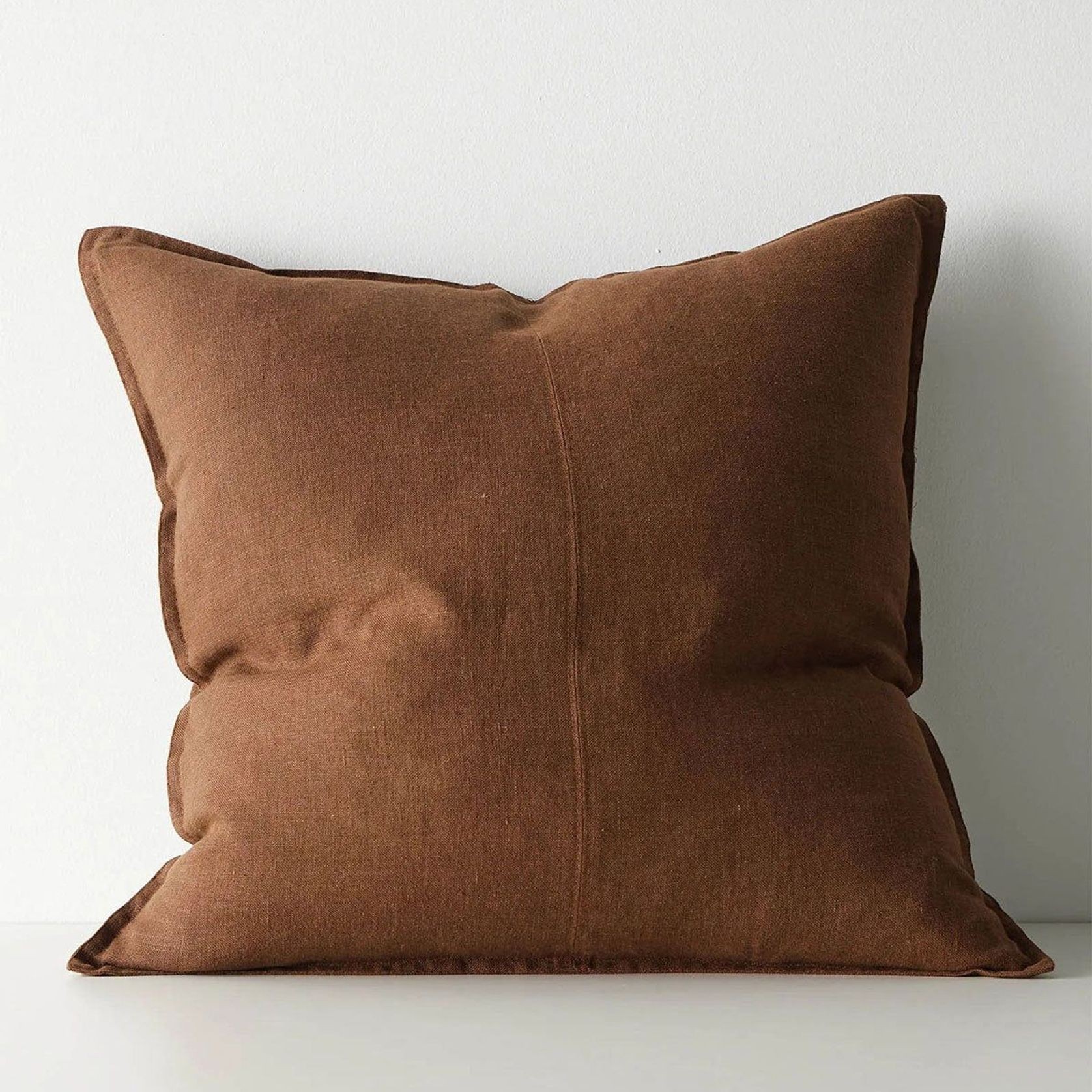 Weave European Linen Como Cushion - Henna | Three Sizes gallery detail image