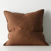 Weave European Linen Como Cushion - Henna | Three Sizes gallery detail image