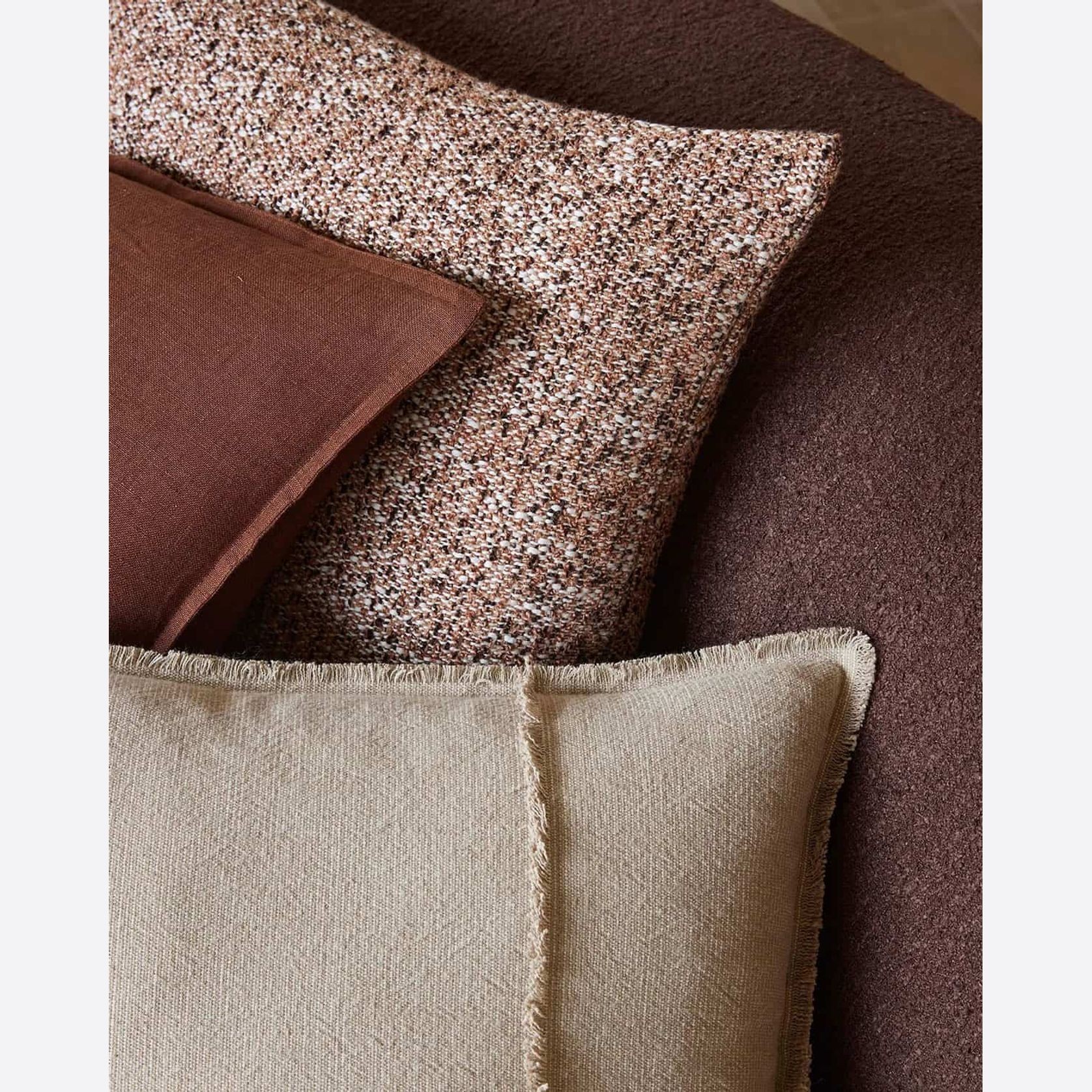 Weave European Linen Como Cushion - Henna | Three Sizes gallery detail image
