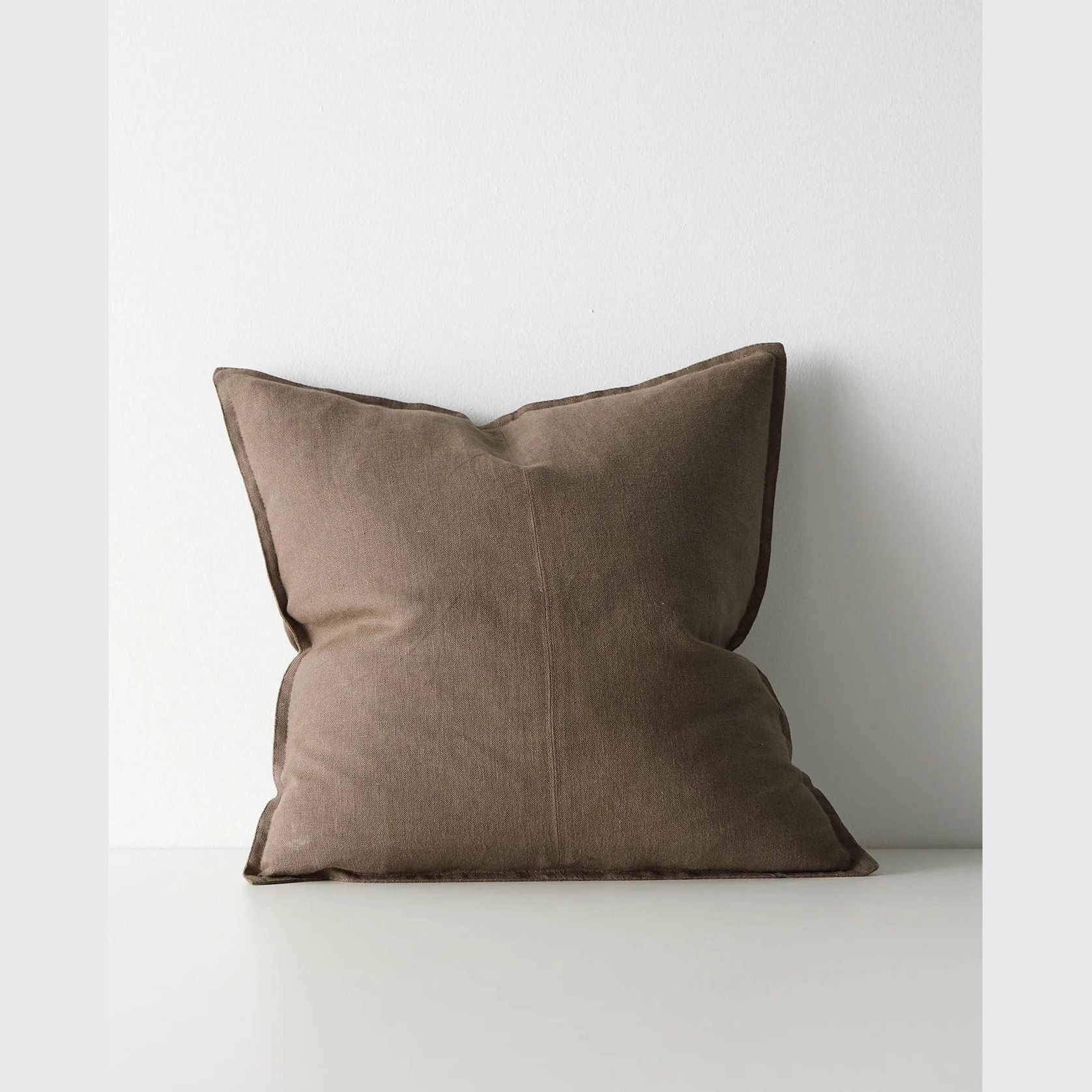 Weave European Linen Como Cushion - Mocha | Three Sizes gallery detail image