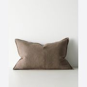 Weave European Linen Como Cushion - Mocha | Three Sizes gallery detail image