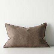 Weave European Linen Como Cushion - Mocha | Three Sizes gallery detail image