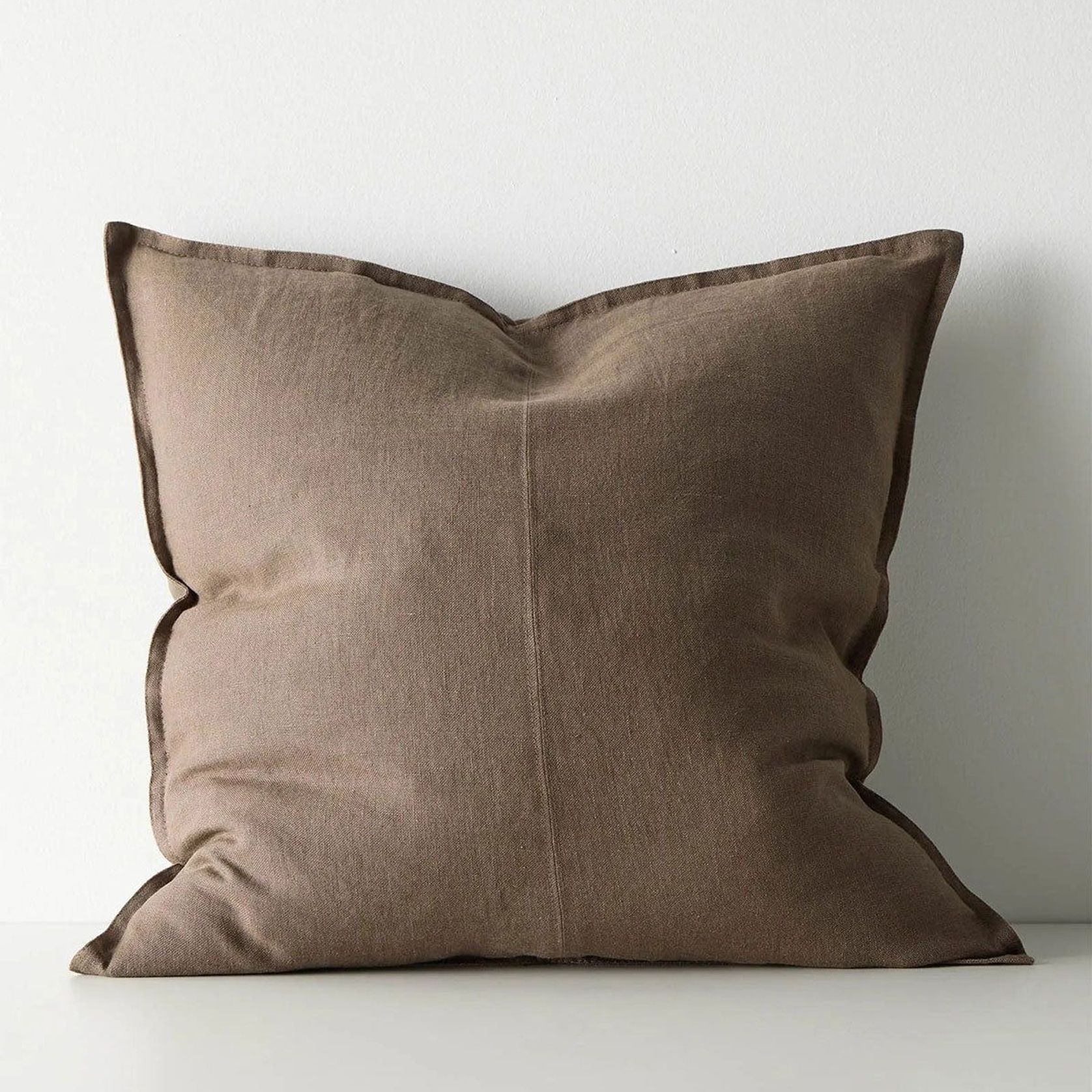 Weave European Linen Como Cushion - Mocha | Three Sizes gallery detail image