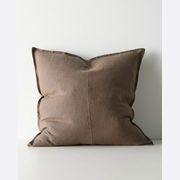 Weave European Linen Como Cushion - Mocha | Three Sizes gallery detail image
