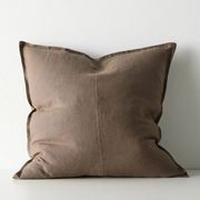 Weave European Linen Como Cushion - Mocha | Three Sizes gallery detail image