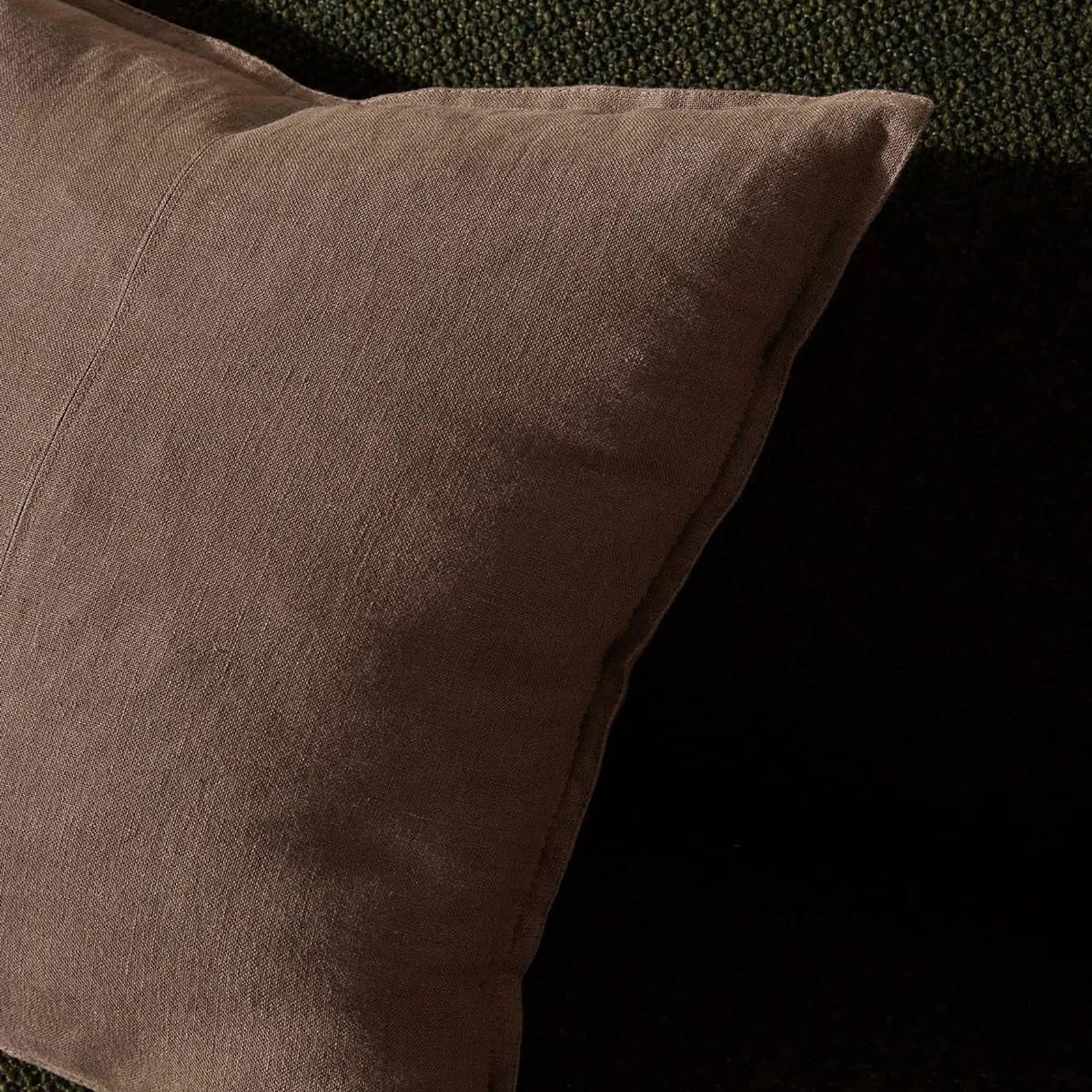 Weave European Linen Como Cushion - Mocha | Three Sizes gallery detail image