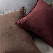 Weave European Linen Como Cushion - Mocha | Three Sizes gallery detail image