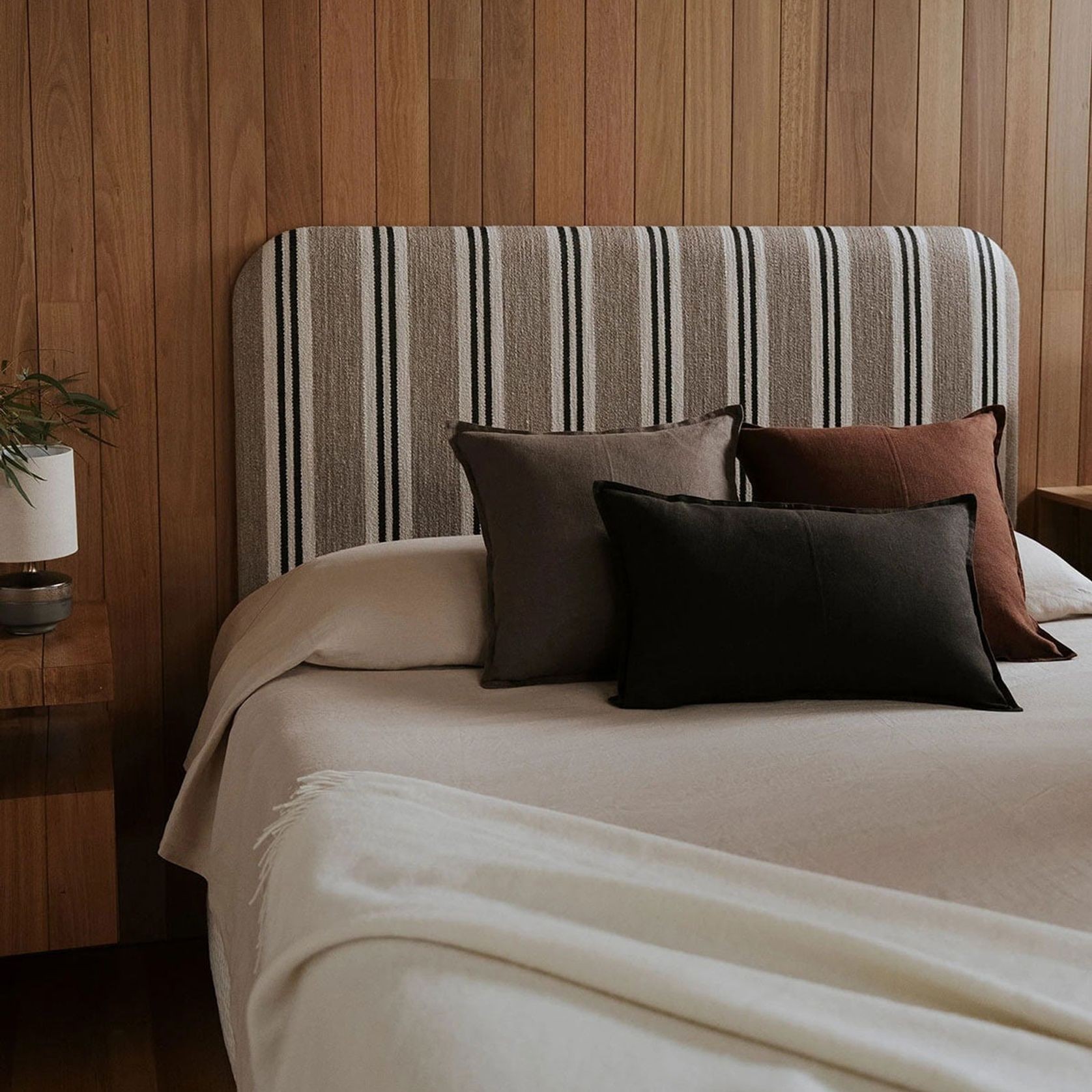 Weave European Linen Como Cushion - Mocha | Three Sizes gallery detail image