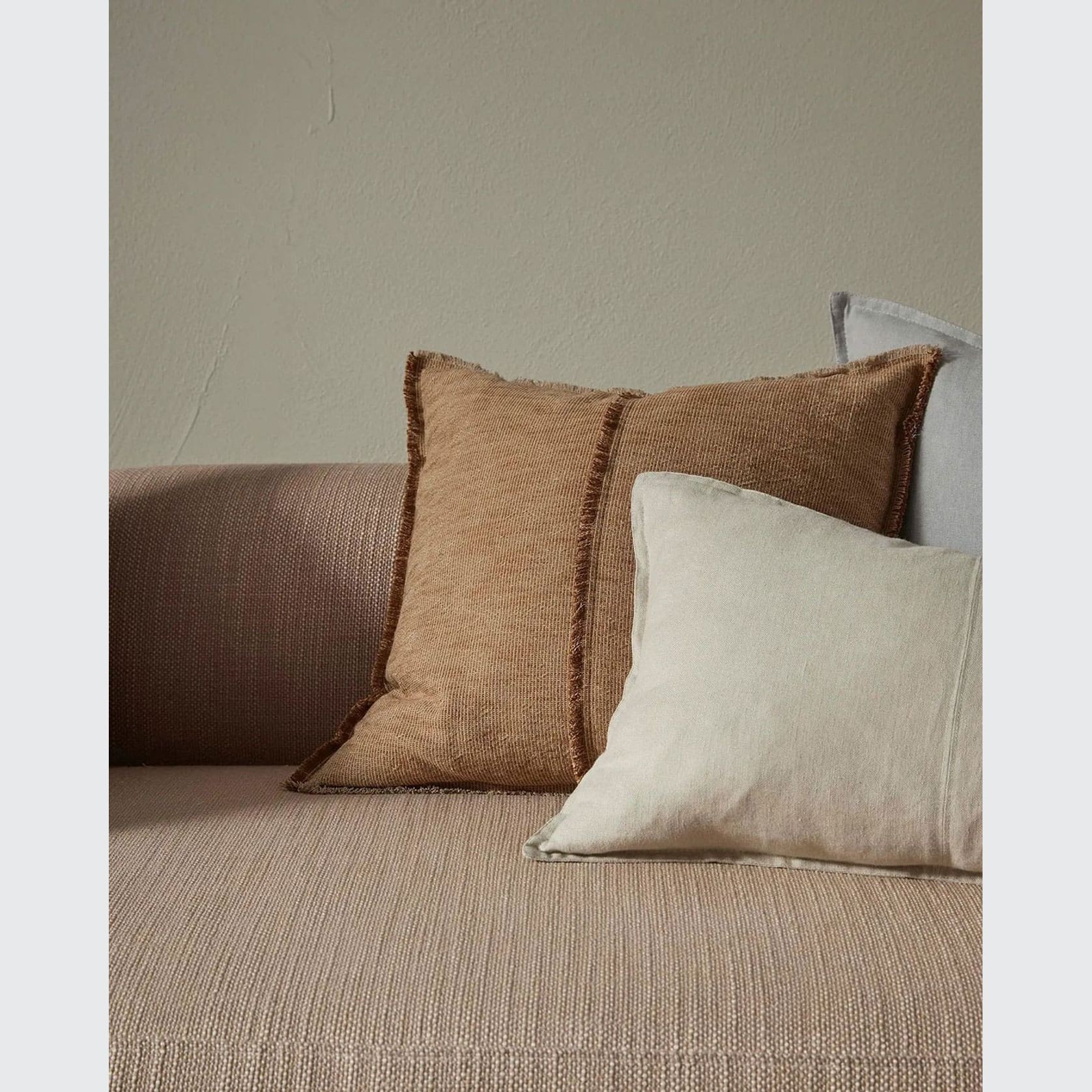 Weave European Linen Como Cushion - Oatmeal | Three Sizes gallery detail image