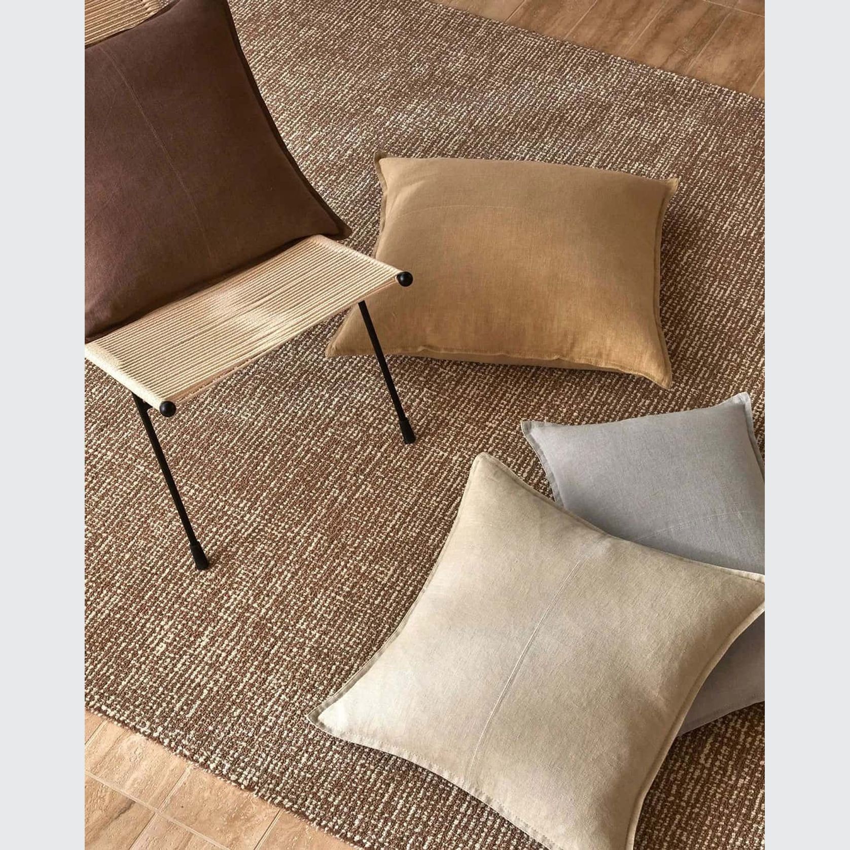 Weave European Linen Como Cushion - Oatmeal | Three Sizes gallery detail image