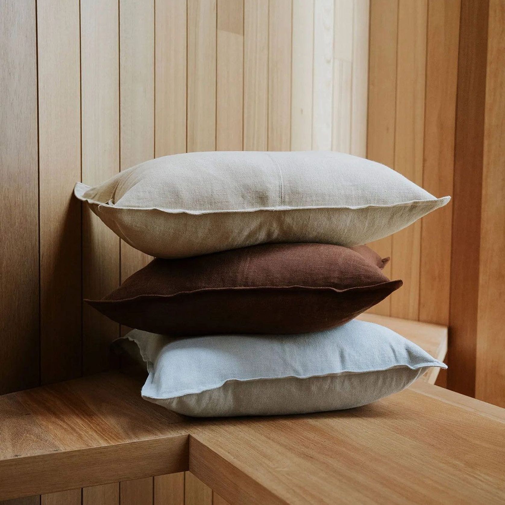 Weave European Linen Como Cushion - Oatmeal | Three Sizes gallery detail image
