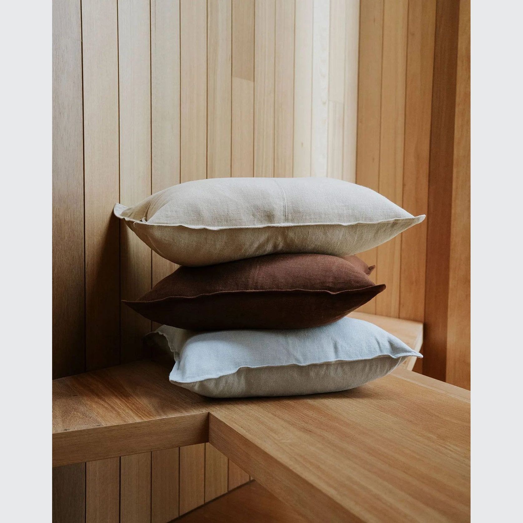 Weave European Linen Como Cushion - Oatmeal | Three Sizes gallery detail image