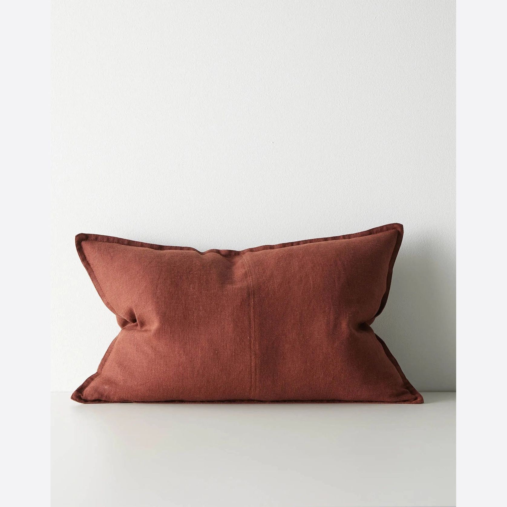 Weave European Linen Como Cushion - Rosewood | Three Sizes gallery detail image