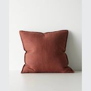 Weave European Linen Como Cushion - Rosewood | Three Sizes gallery detail image