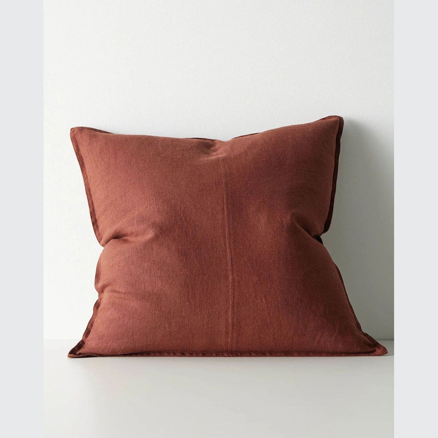 Weave European Linen Como Cushion - Rosewood | Three Sizes gallery detail image