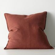 Weave European Linen Como Cushion - Rosewood | Three Sizes gallery detail image