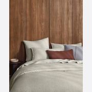 Weave European Linen Como Cushion - Rosewood | Three Sizes gallery detail image