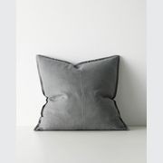 Weave European Linen Como Cushion - Steel | Three Sizes gallery detail image