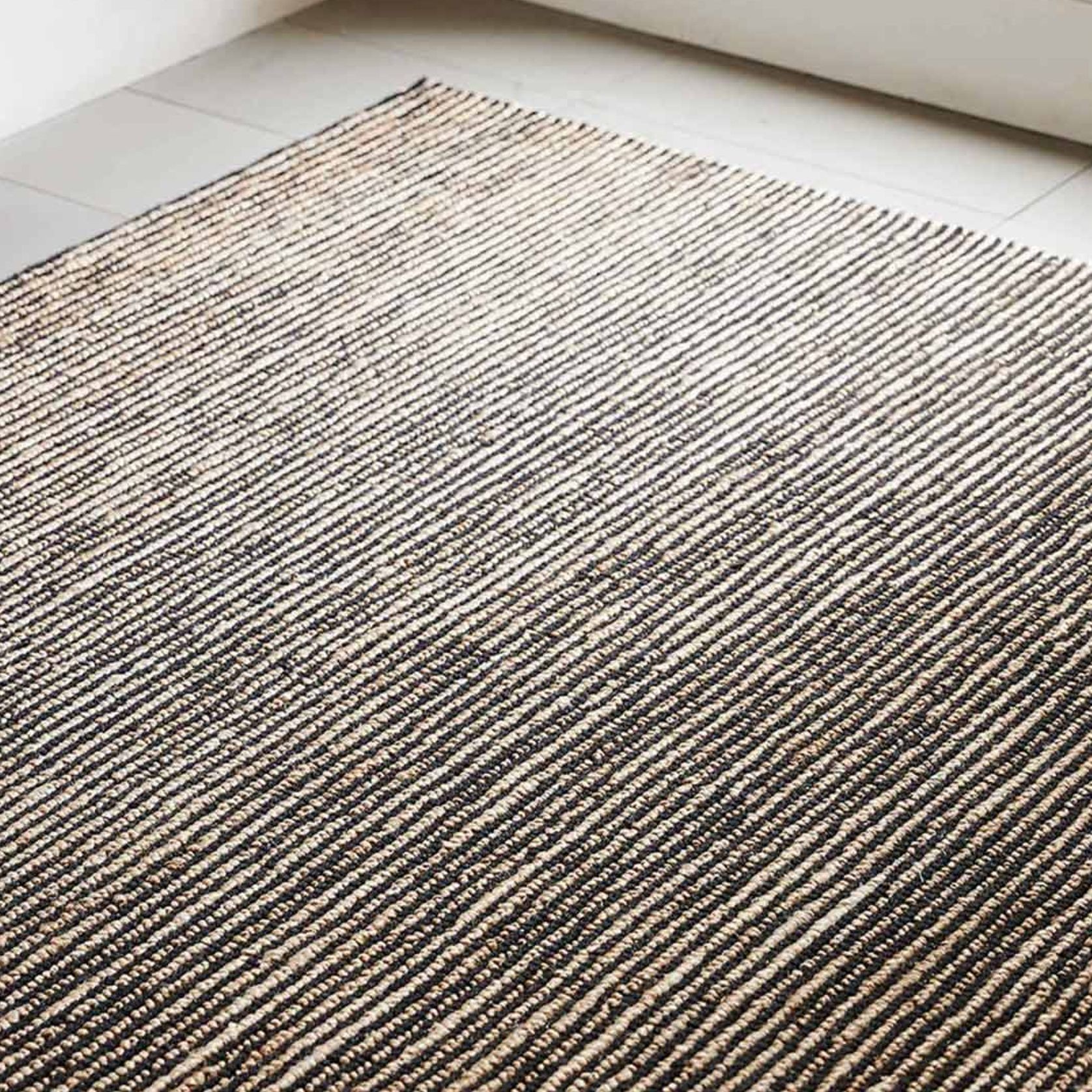 Weave Home Lisbon Rug - Onyx | Wool and Jute gallery detail image