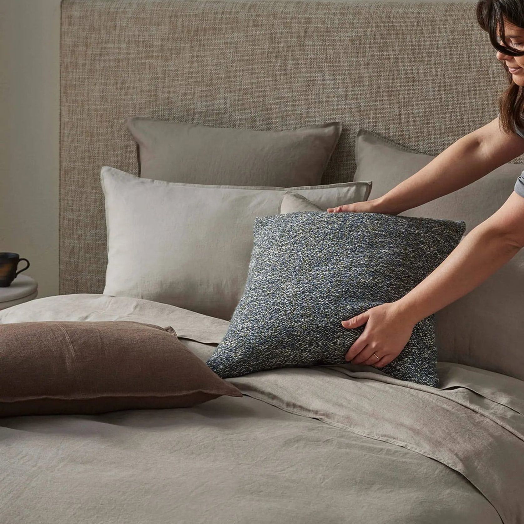 Weave Home Lisette Cushion - Ocean | 50 x 50cm gallery detail image