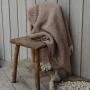 Weave Home Magnus Throw Blanket - Cocoa | 100% Wool gallery detail image
