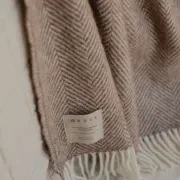 Weave Home Magnus Throw Blanket - Cocoa | 100% Wool gallery detail image