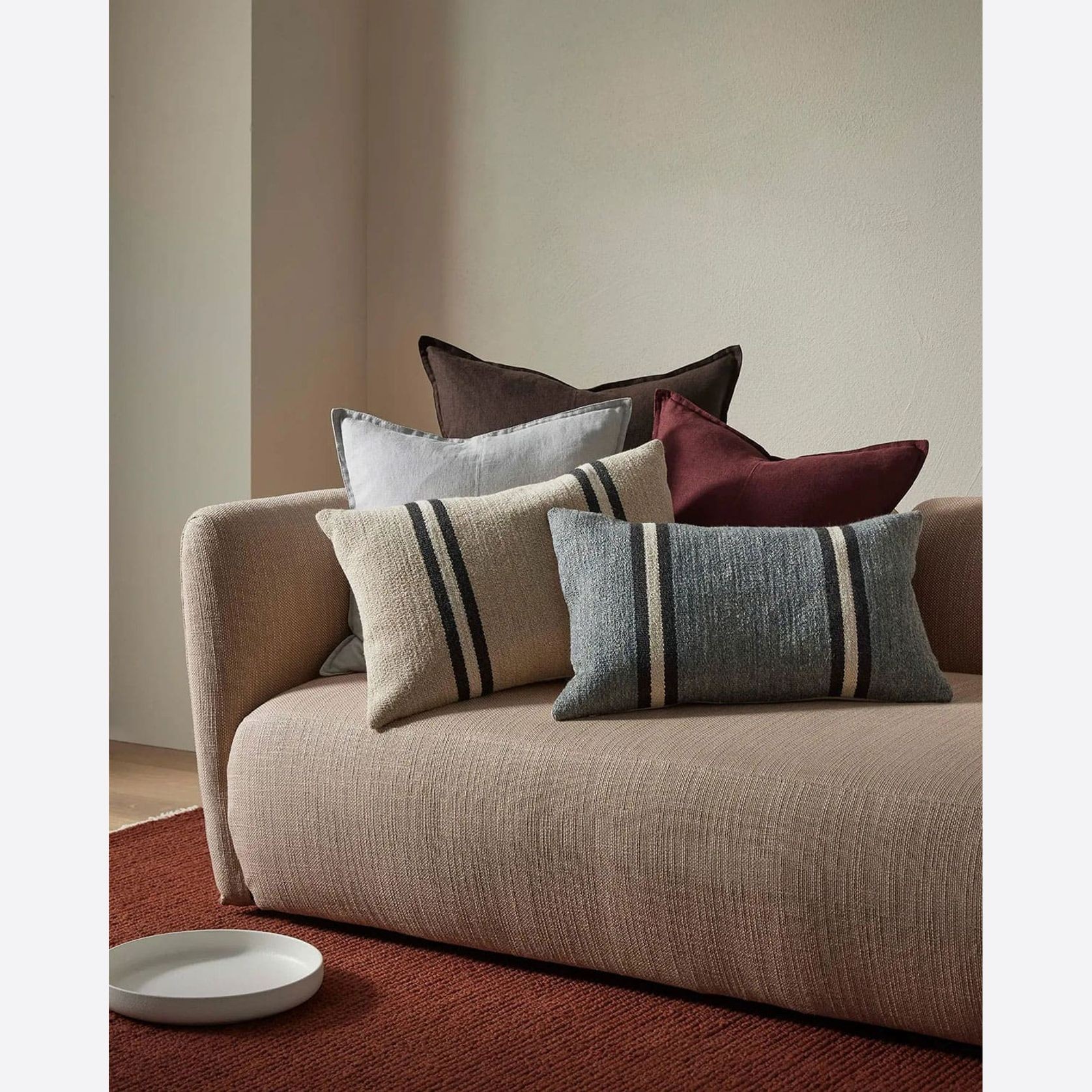 Weave Home Mila Cushion - Oyster gallery detail image