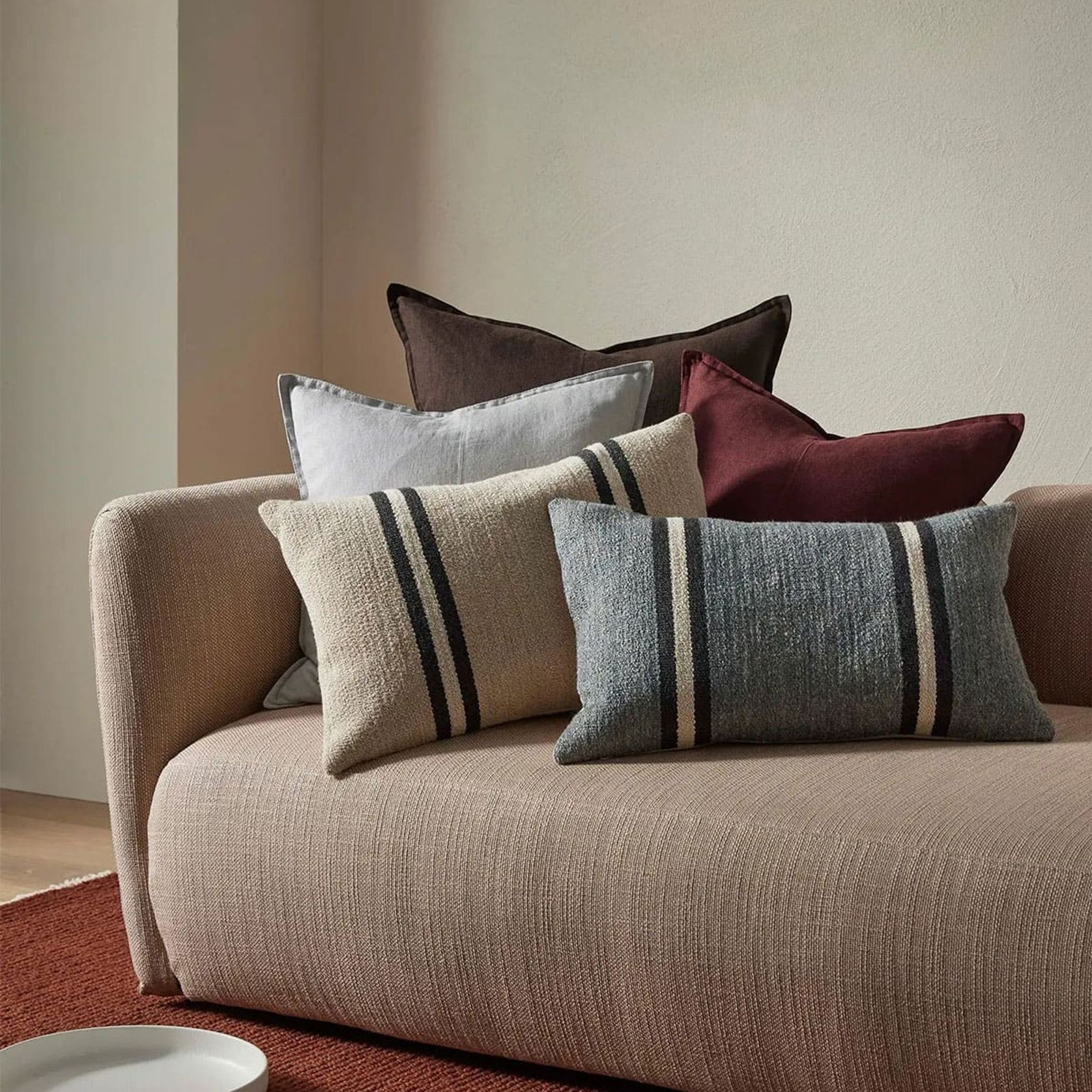 Weave Home Mila Cushion - Oyster gallery detail image