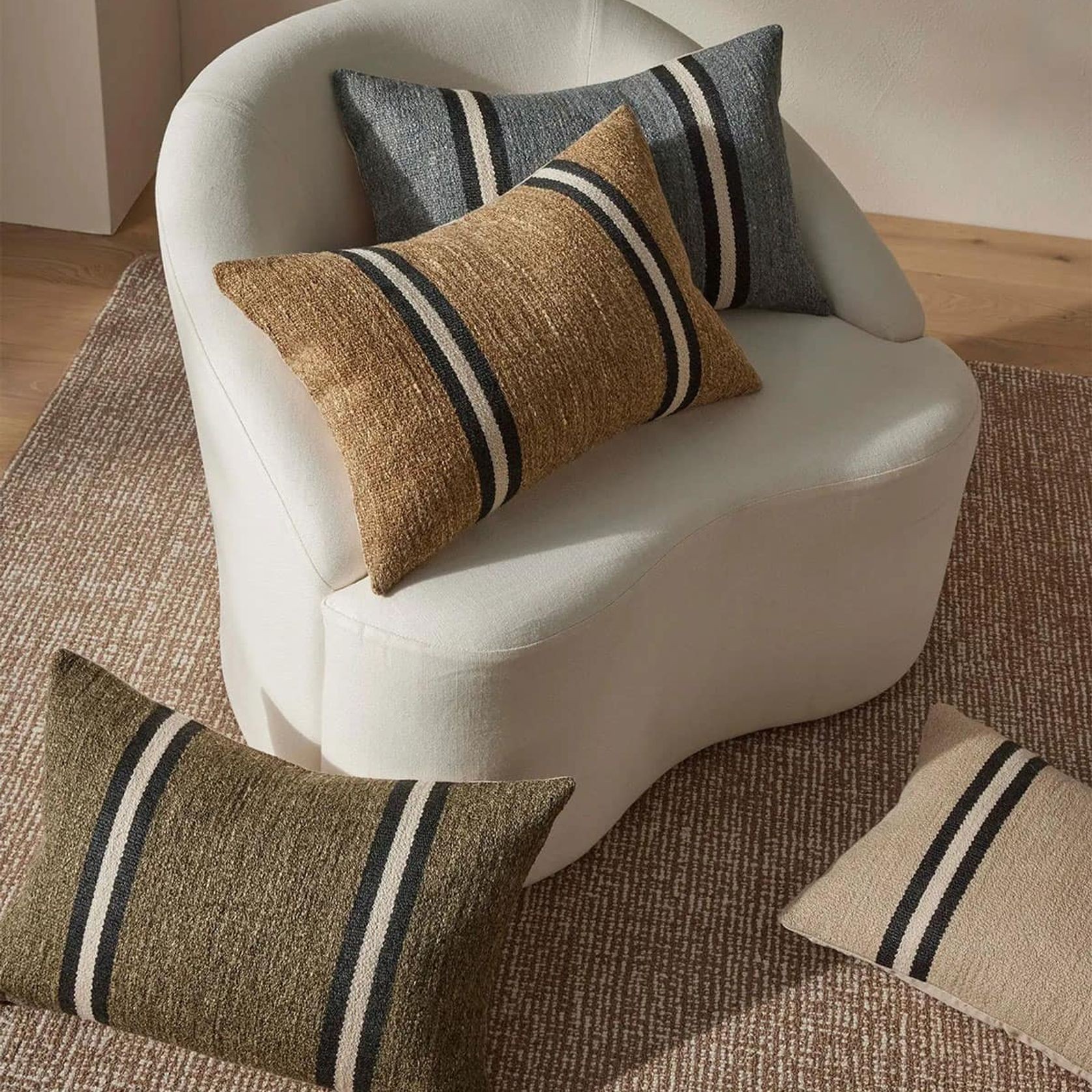 Weave Home Mila Cushion - Oyster gallery detail image