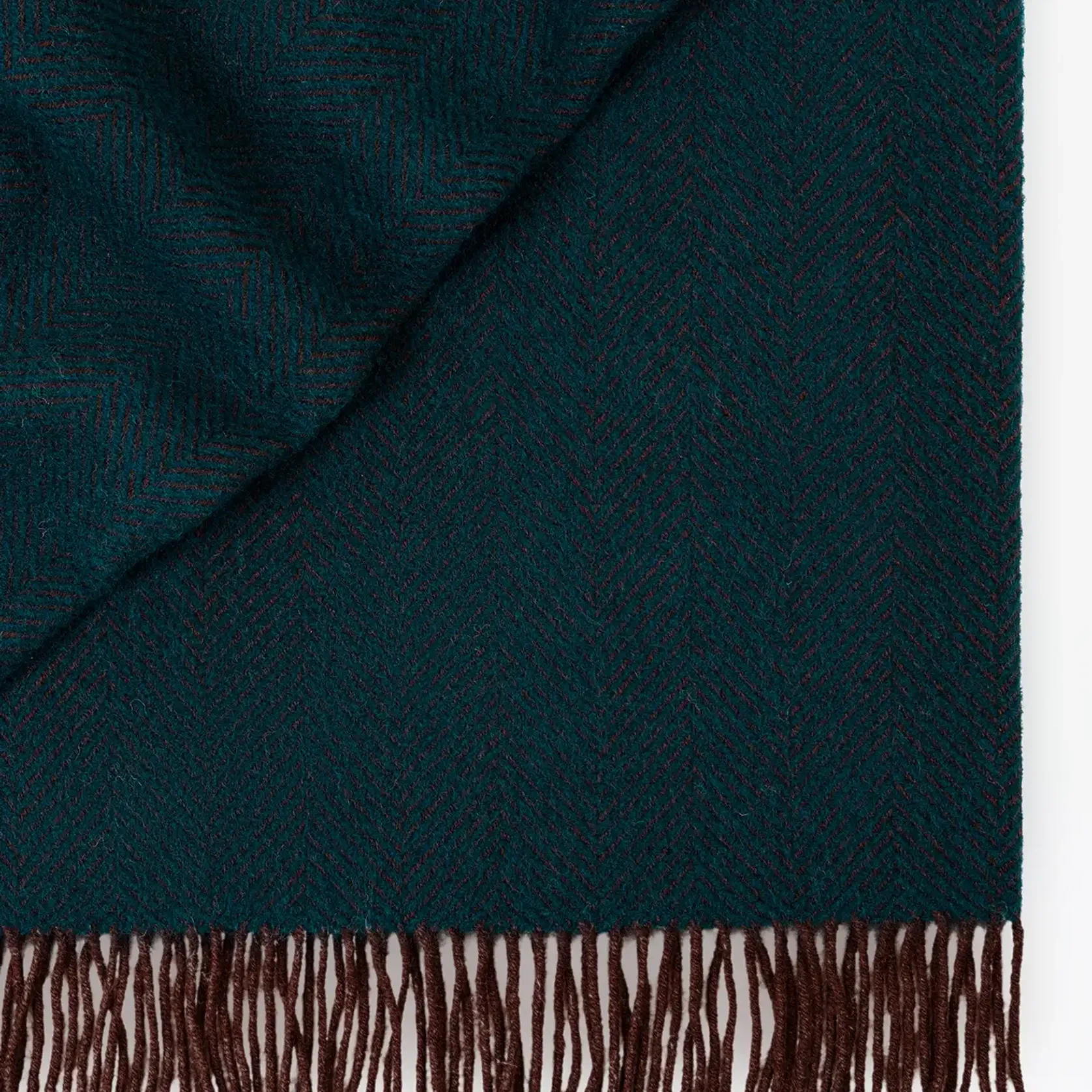 Weave Home Lerwick Throw Blanket - Hunter | NZ Wool gallery detail image