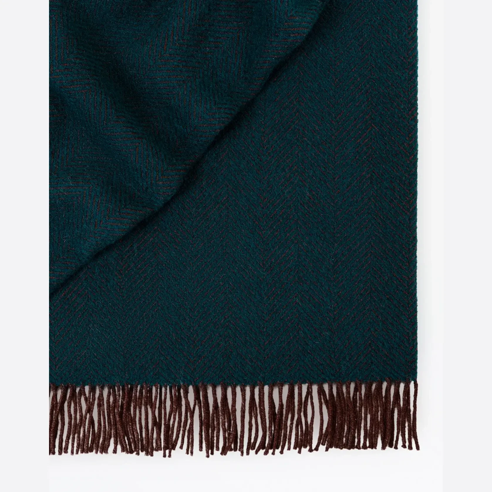 Weave Home Lerwick Throw Blanket - Hunter | NZ Wool gallery detail image