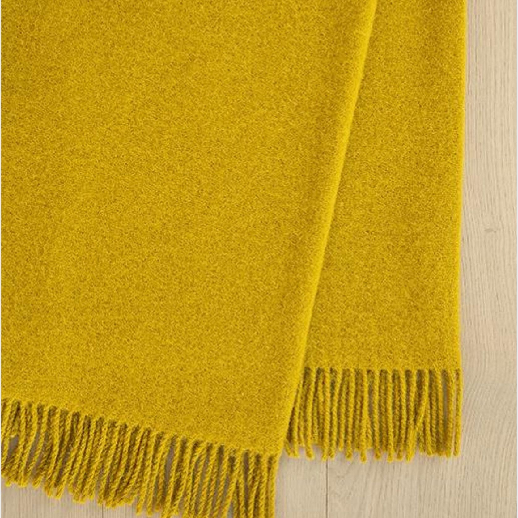 Weave Home Nevis Throw - Chartreuse | NZ Lambswool gallery detail image
