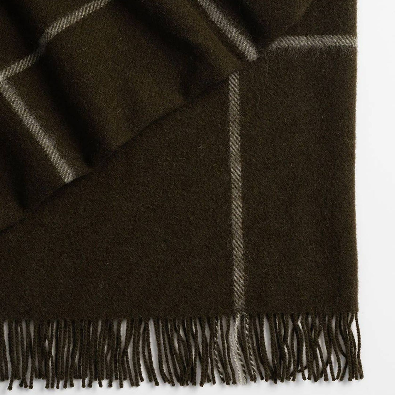 Weave Home Ranfurly Throw - Kelp | 100% Wool | Large Size gallery detail image