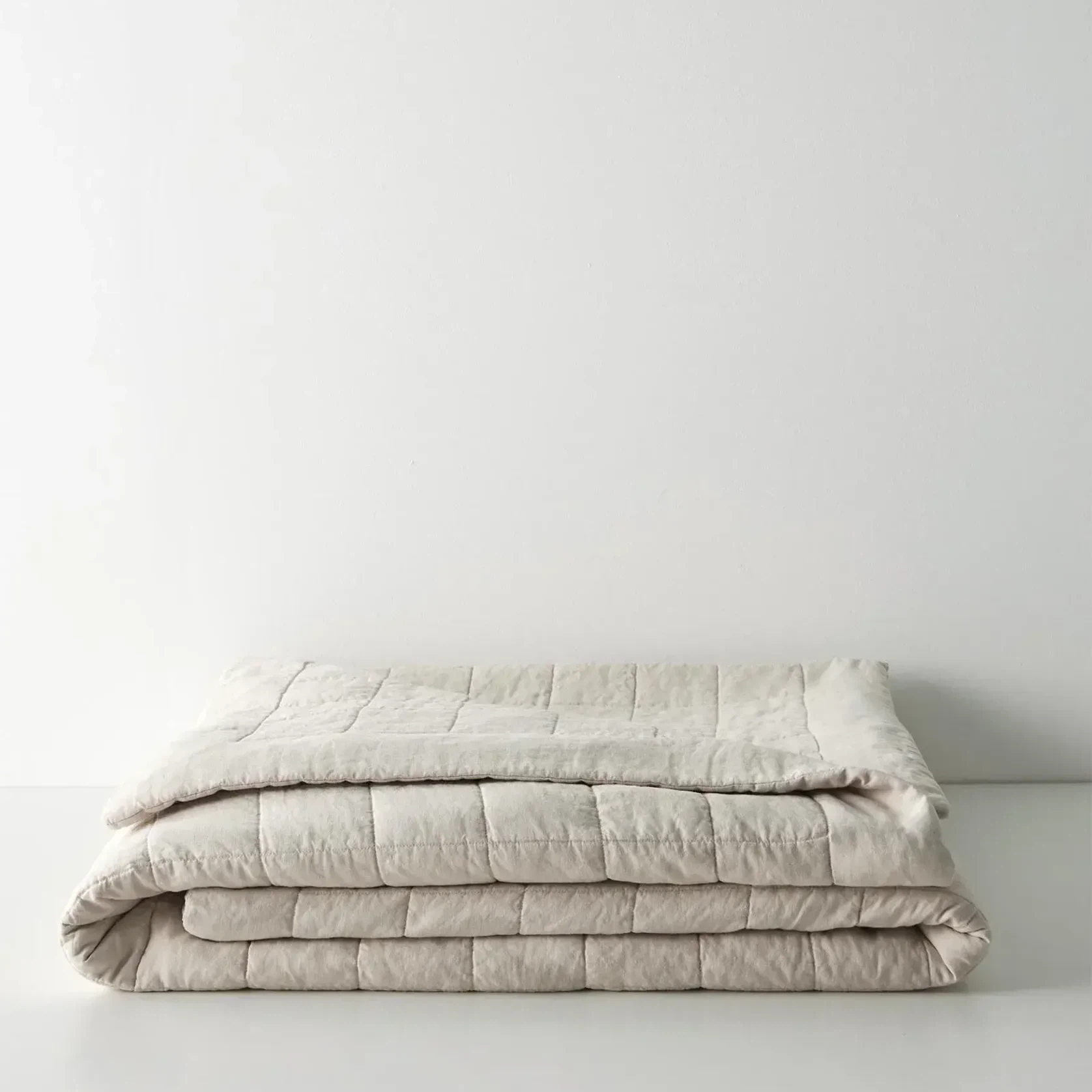 Ravello Linen Coverlet - Bone by Weave Home gallery detail image