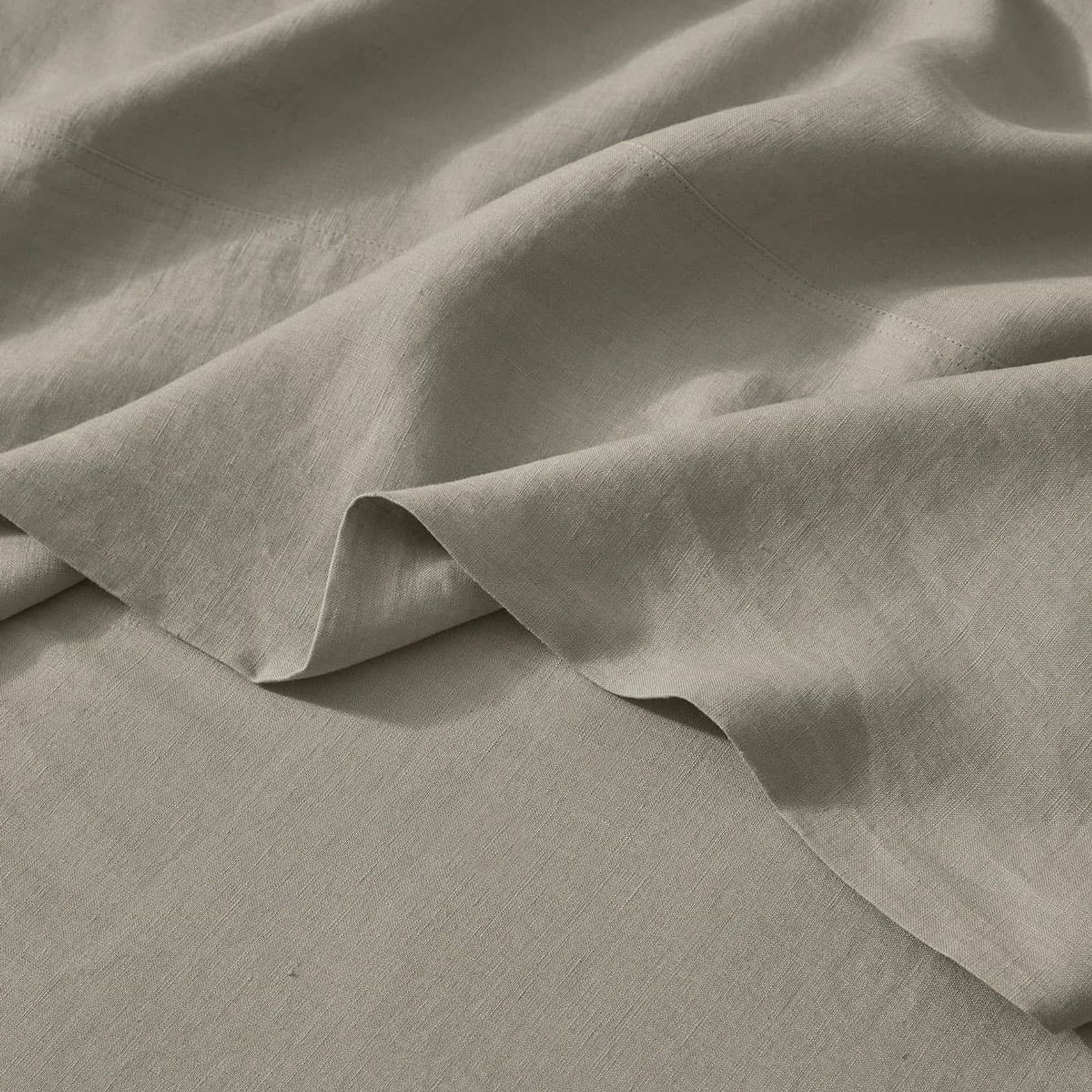 Ravello Linen Flat Sheet - Pebble | Weave Home gallery detail image