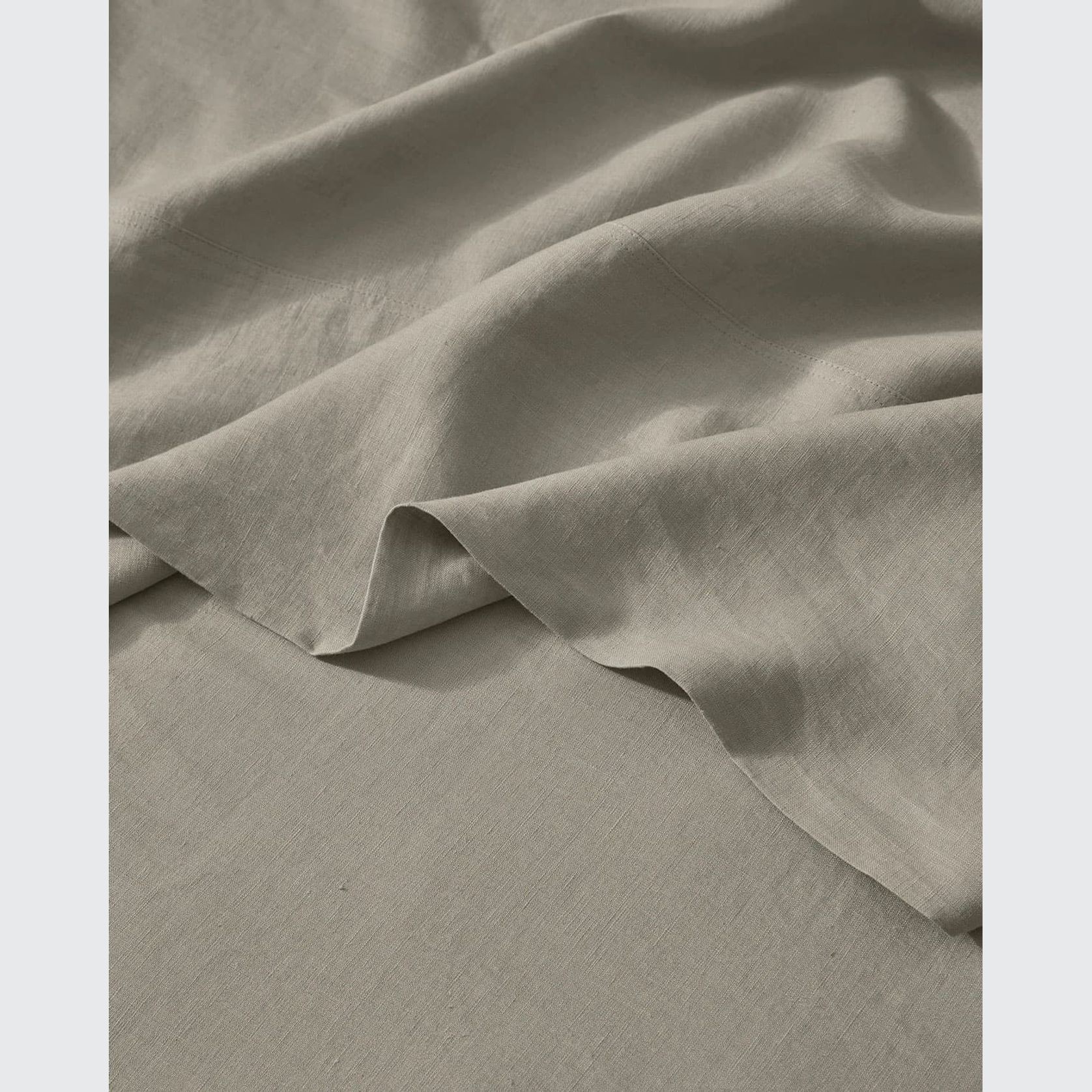 Ravello Linen Flat Sheet - Pebble | Weave Home gallery detail image