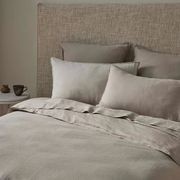 Ravello Linen Flat Sheet - Pebble | Weave Home gallery detail image